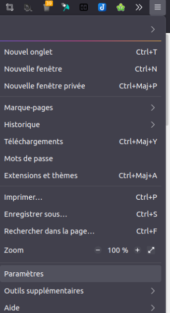 Firefox menu latéral